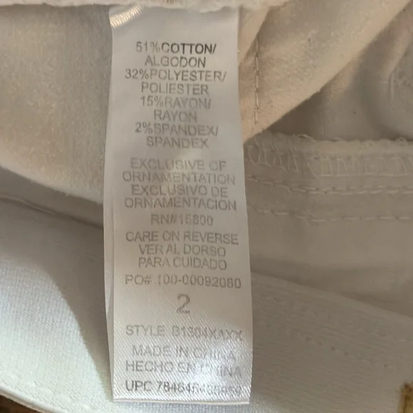 Democracy Women's Skinny Jeans - White - Picture 5 of 9